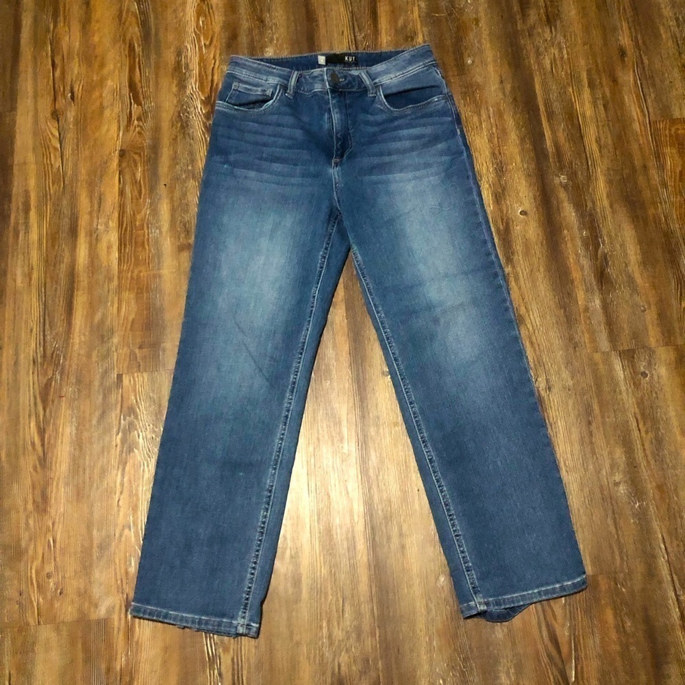 Kut From The Kloth Jeans Women's 4 Elizabeth Crop Straight Leg High Rise Denim